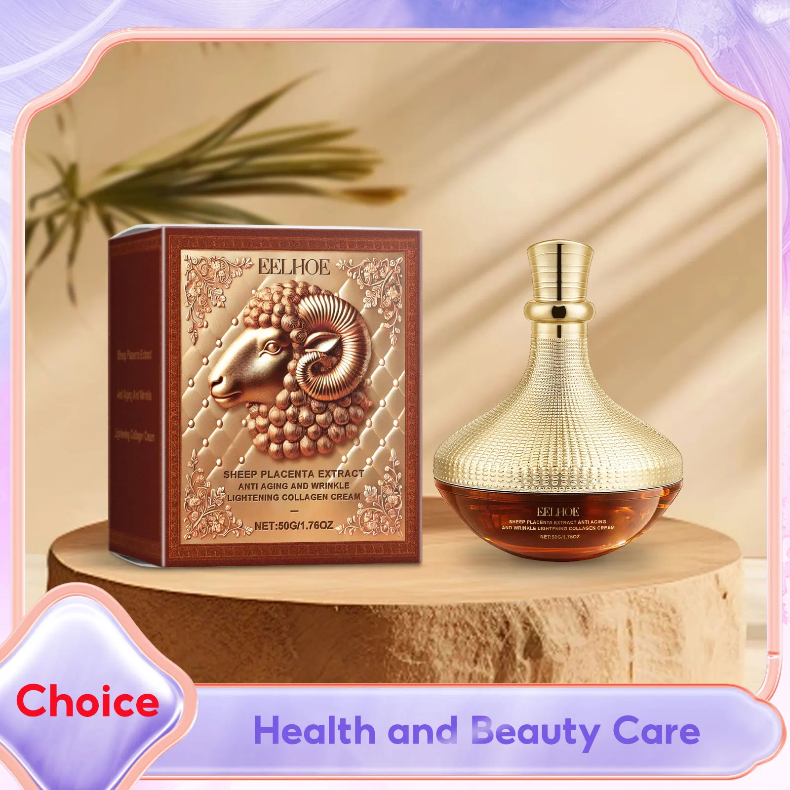Collagen Anti Wrinkle Cream Sheep Placenta Increase Firmness Hydrating Fade Fine Lines Brightening Lightining Face Moisturizer