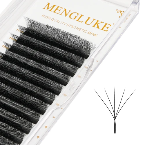 Imagen 2 del producto MENGLUKE-extensiones de pestañas con forma de floración automática, abanicos prefabricados, luz suave Natural, alto Idividual, 5D W