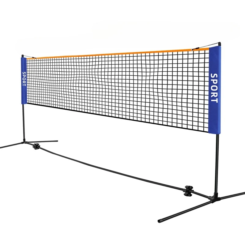 Portable badminton tennis net frame 3m/4m/5m/6m height adjustable