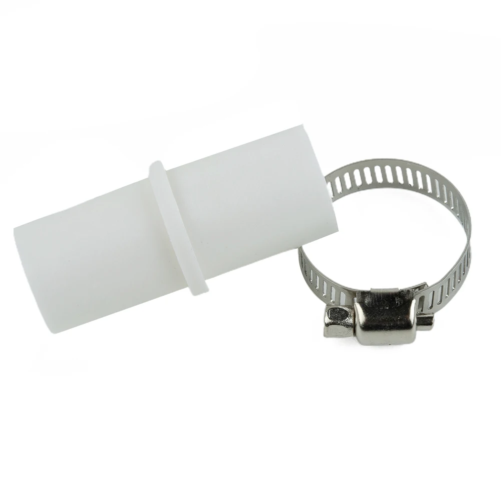 White New PP Silver Connectors Clamps Adapter Kit Drain Hose Connectors For Washing Machine Reliable Connection