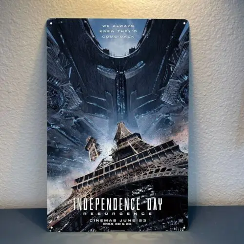 Independence Day Movie Metal Poster Tin Sign 20x30cm Plaque  -aluminum