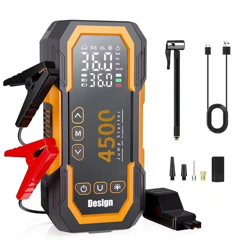 Car Air Pump Emergency Start Power Supply All-in-one Machine, Take Dianbao Portable Tire Pump Battery Strong Start