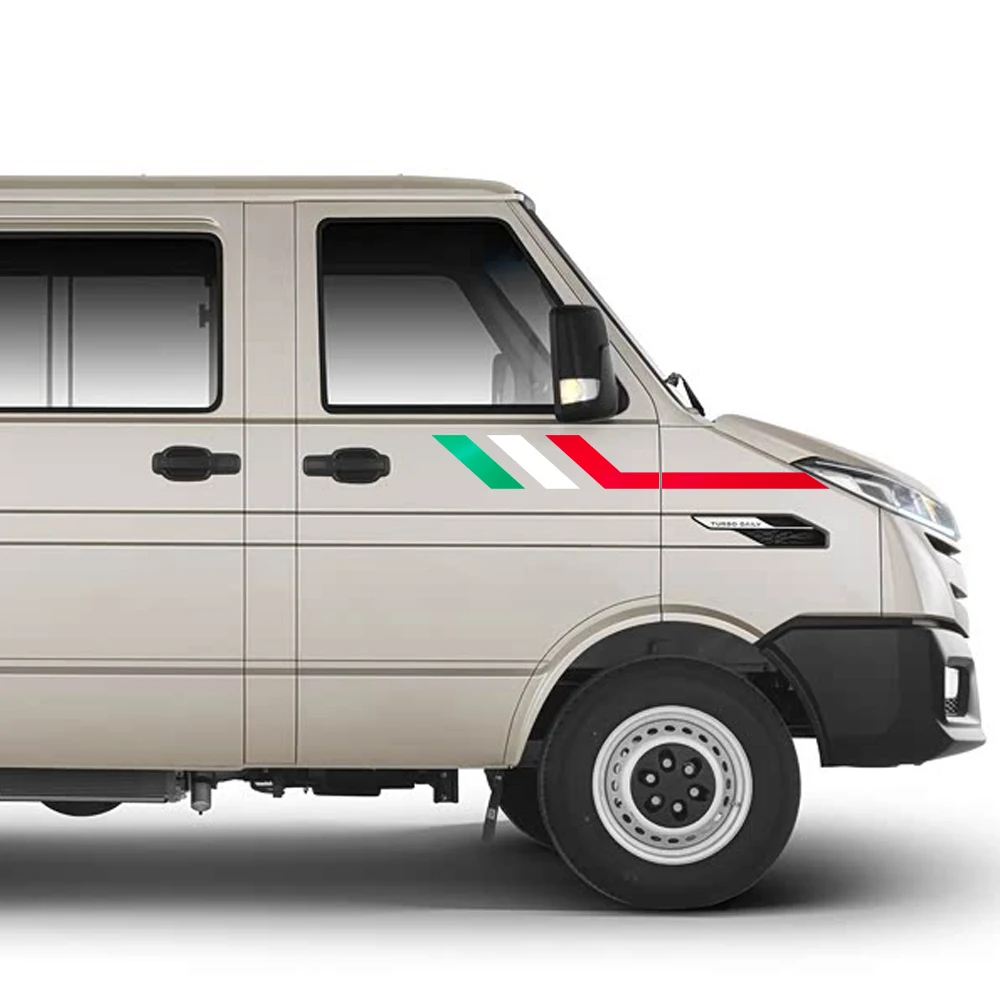 Pegatina para coche con bandera italiana, pegatina para la carrocería lateral del coche, para Iveco LCV Daily eDaily Stralis Eurocargo S-Way X-Way Trakker Tector Vertis