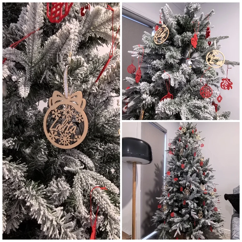 맞춤형 크리스마스 눈송이 공, 맞춤형 레이저 컷, 싸구려 장식, 크리스마스 걸이식 선물, ... - 1