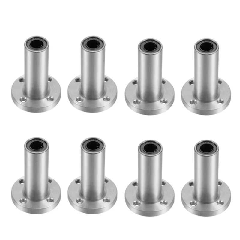 

A04G-8PCS 8 мм LMF8LUU длинный тип круглой фланцевой муфты подшипник линейного движения, детали с ЧПУ, направляющие