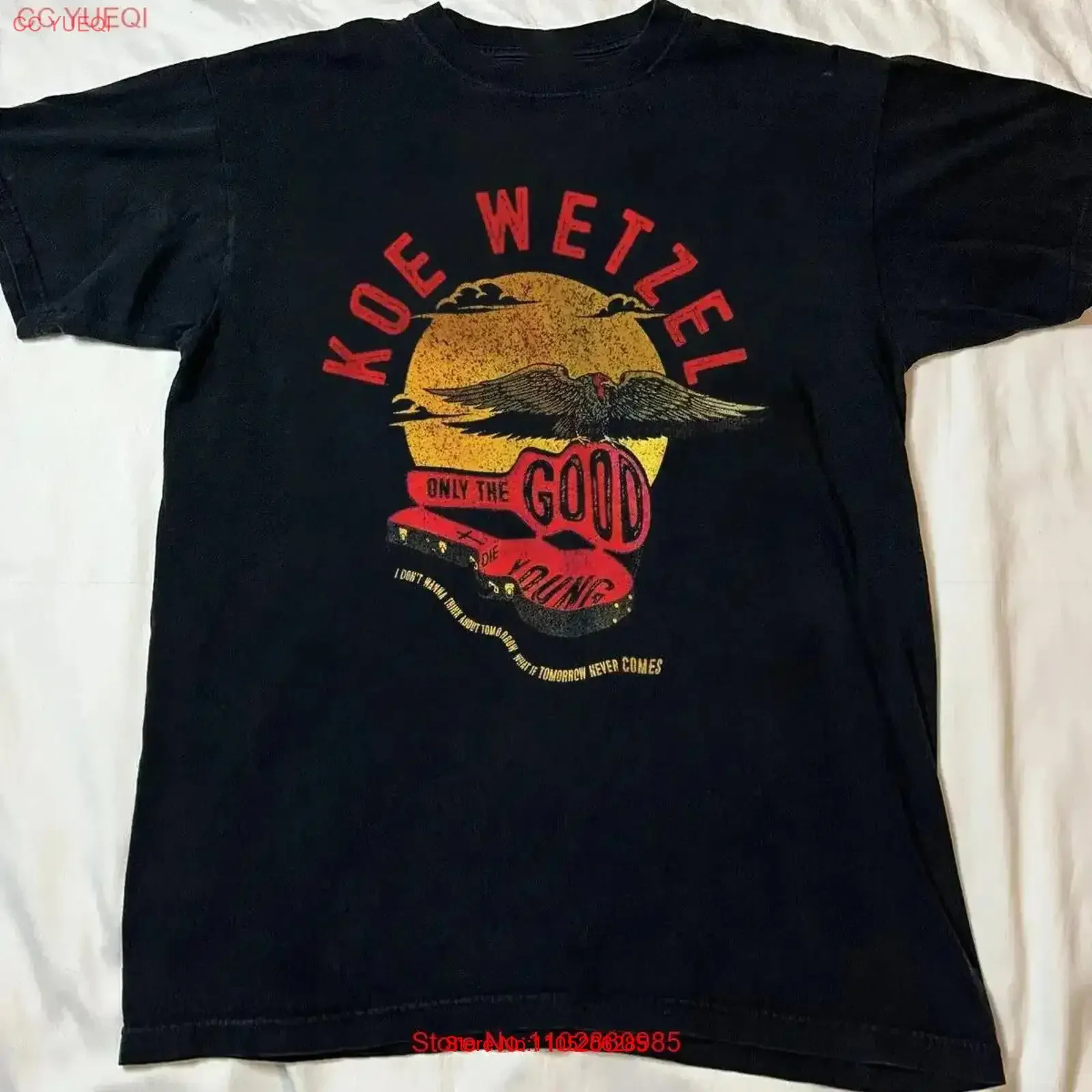 Koe Wetzel Singer Only The Good Die Young T Shirt Heavy Cotton BT252 vintage Washed designer clothes homme Casual Stretched