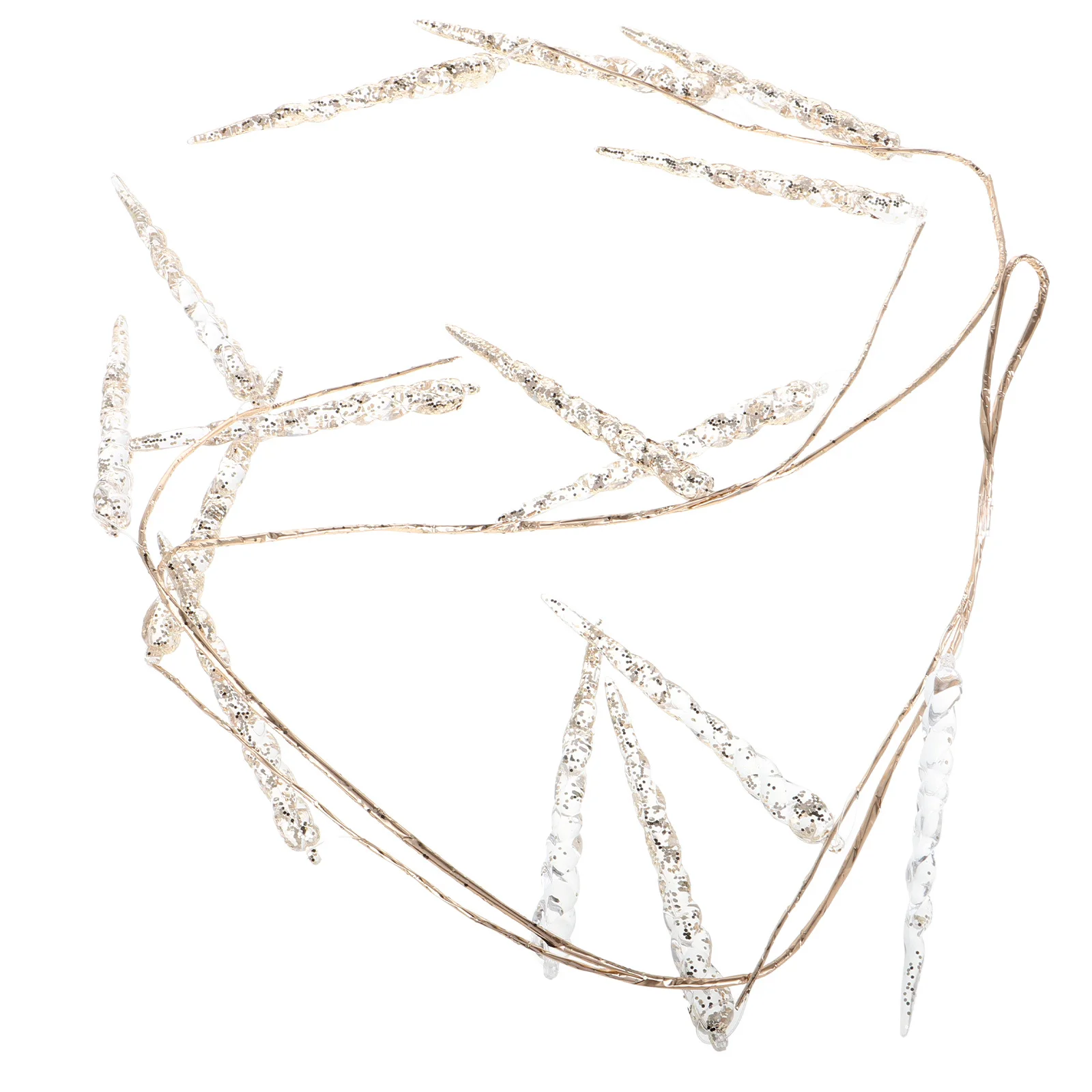 

1pcs Needles Christmas Decorations Crystal Icicles Ornaments Holiday Tree Hanging Pendants Winter Wedding