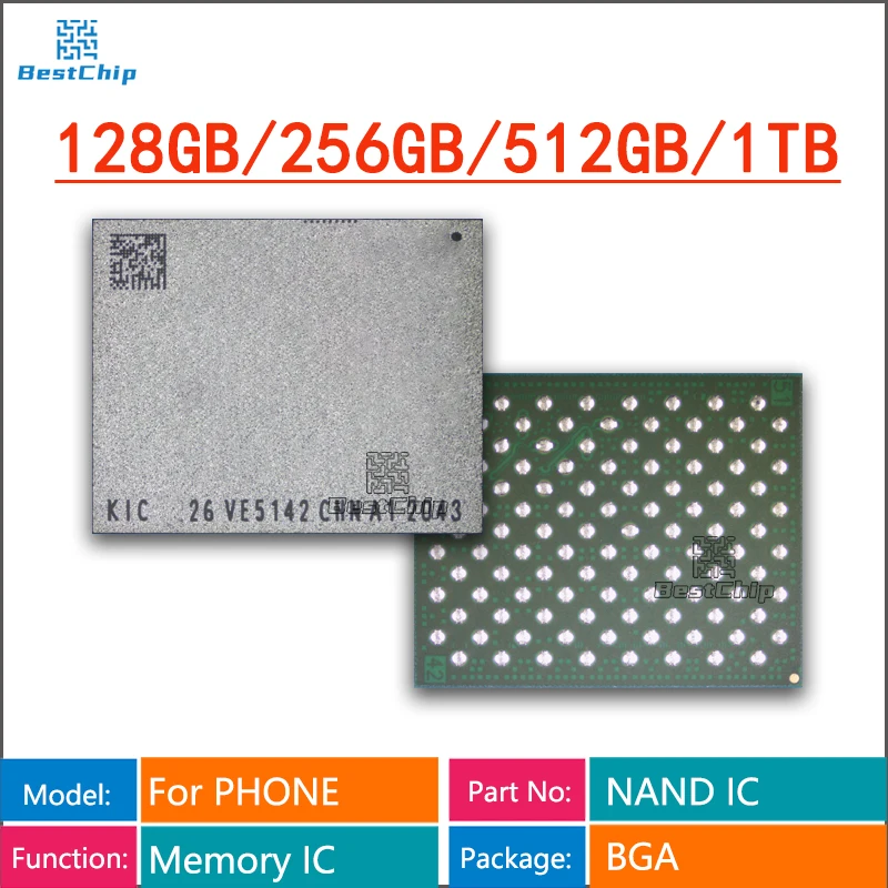 64G 128G 256GB 512G 1TB HDD NAND Memory Flash For iPhone 11 12 13 14 Series 12/13Pro/Max Mini