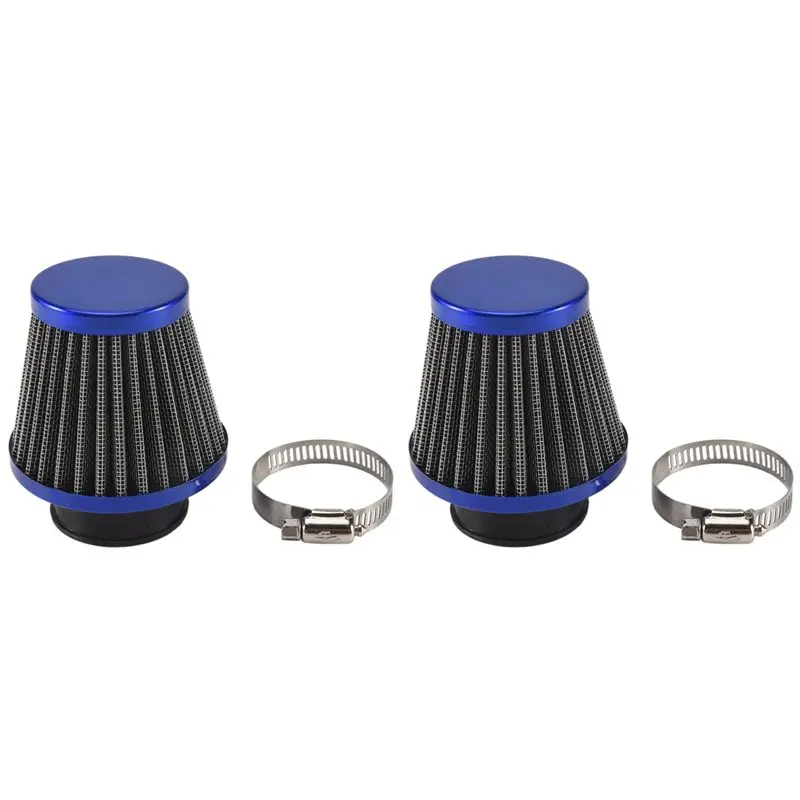 Exquisite 2Pcs 38Mm Air Filter Intake Induction Kit Universal For ATV Quad Dirt Pit Bike Mushroom Head Air Filter Cleaner Blue