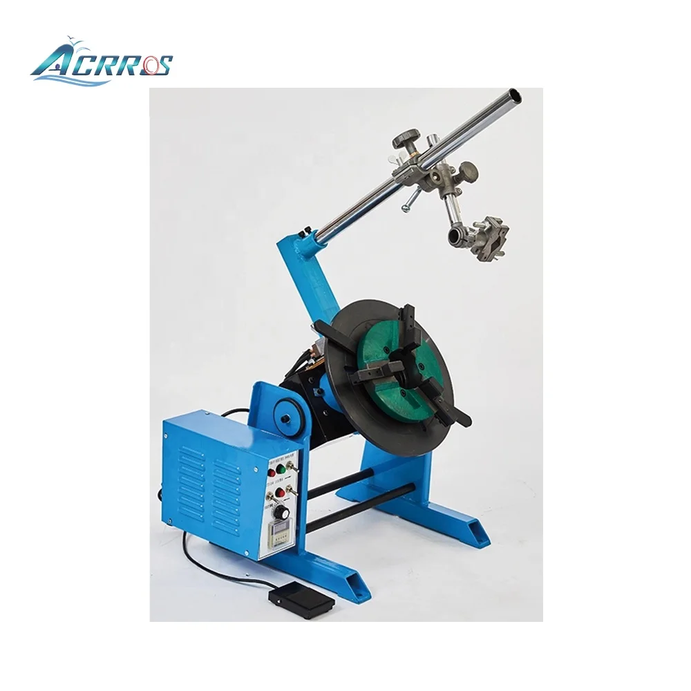 AC220V Capacity 100kg Welding Turntable 200mm Chuck Welding Torch Stand for Tig Flange Weld