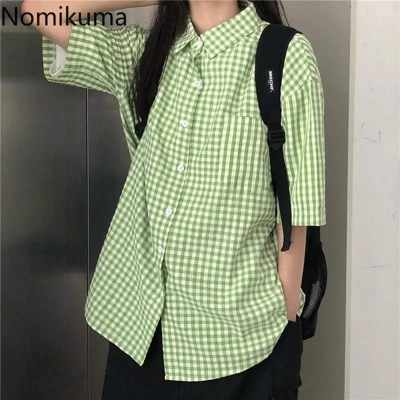 Vintage Blouses Voor Dames Zomer Oversized Tops 2024 Blusas Mujer De Moda Korte Mouw Casual Mode Japanse Blouse Shirts