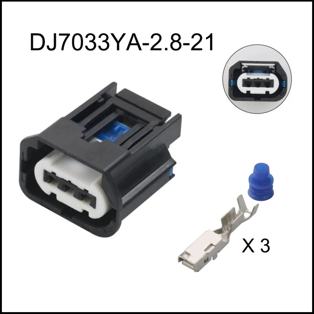 

100SET 7283-8977-30 auto Waterproof cable connector 3 pin automotive Plug famale male socket Includes terminal seal