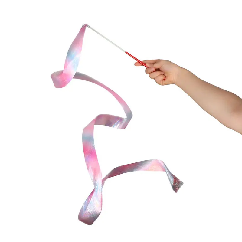 Dance Ribbons Gymnastics Ribbon Streamers Ribbon Dancer Wand Rhythmic Ribbon for Children Art Dances, Baton Twirling