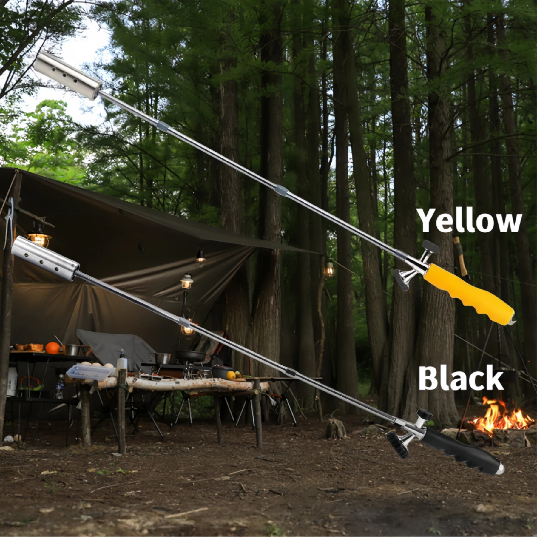 Portable Butane Gas torch, Professional Portable Torch with Detachable Combustion Pipeline, Outdoor Igniter, Grass Burning Gun.