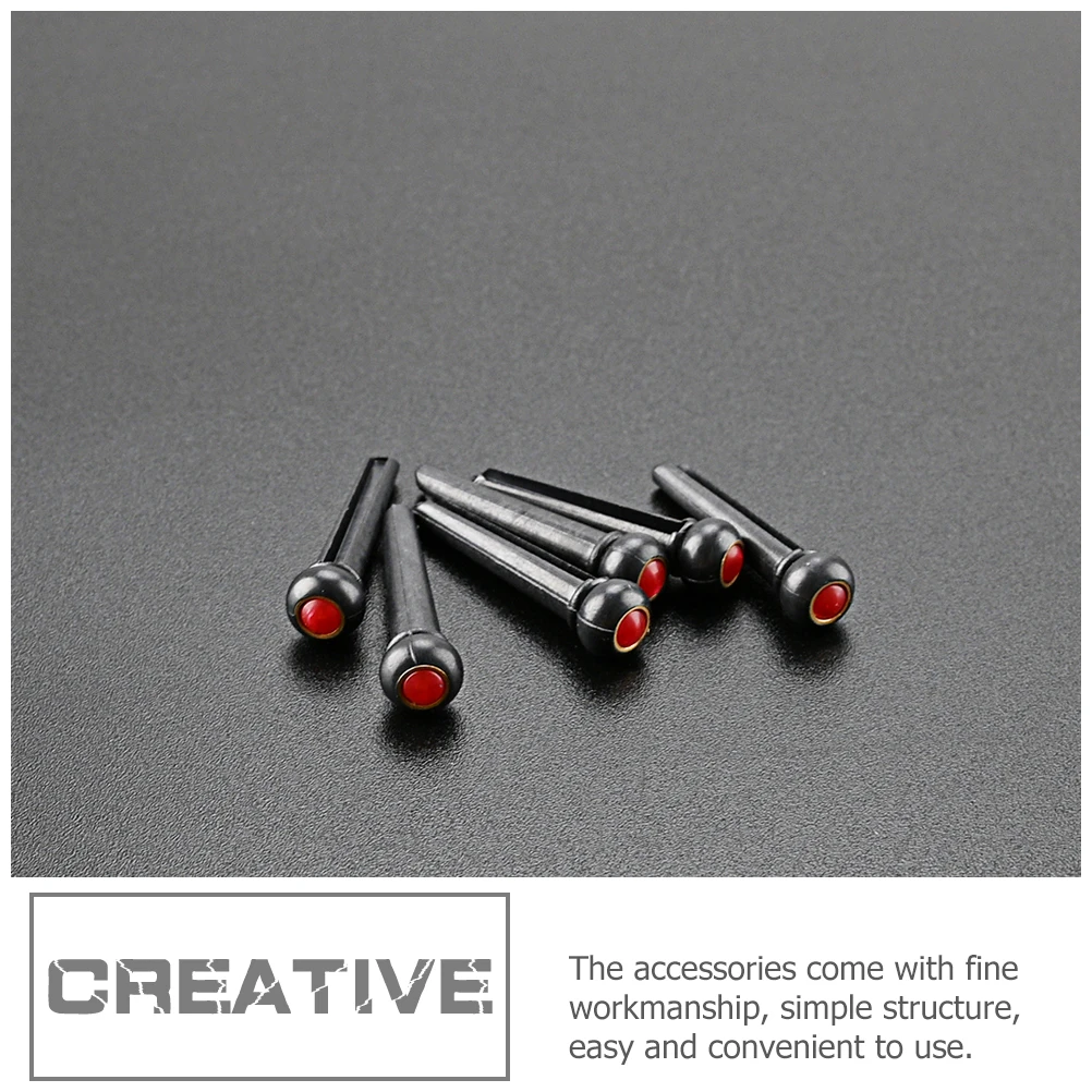 

6Pcs Guitar String Pegs Plastic Bridge Replacement String Fixing Nail for Guitar Parts Accessories