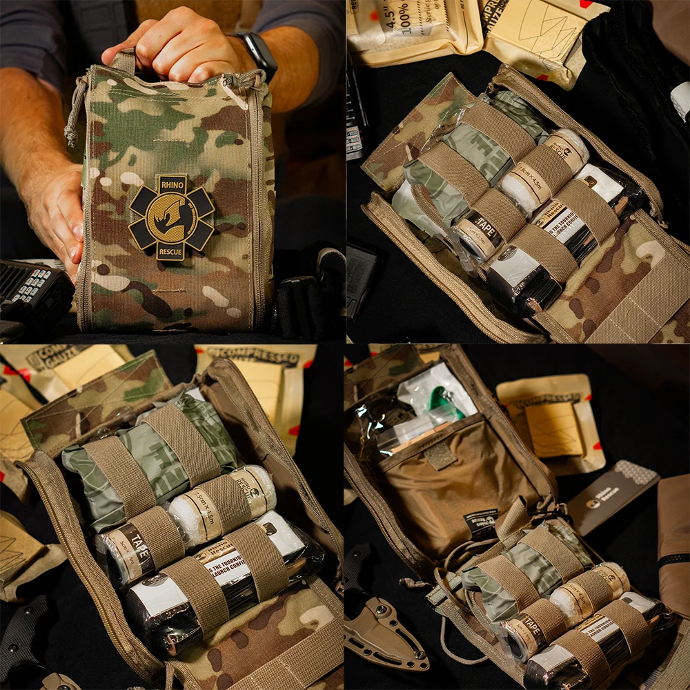Rhino Rescue Tactical Trauma Kit First Aid Kit Molle Pouch Kit Bag