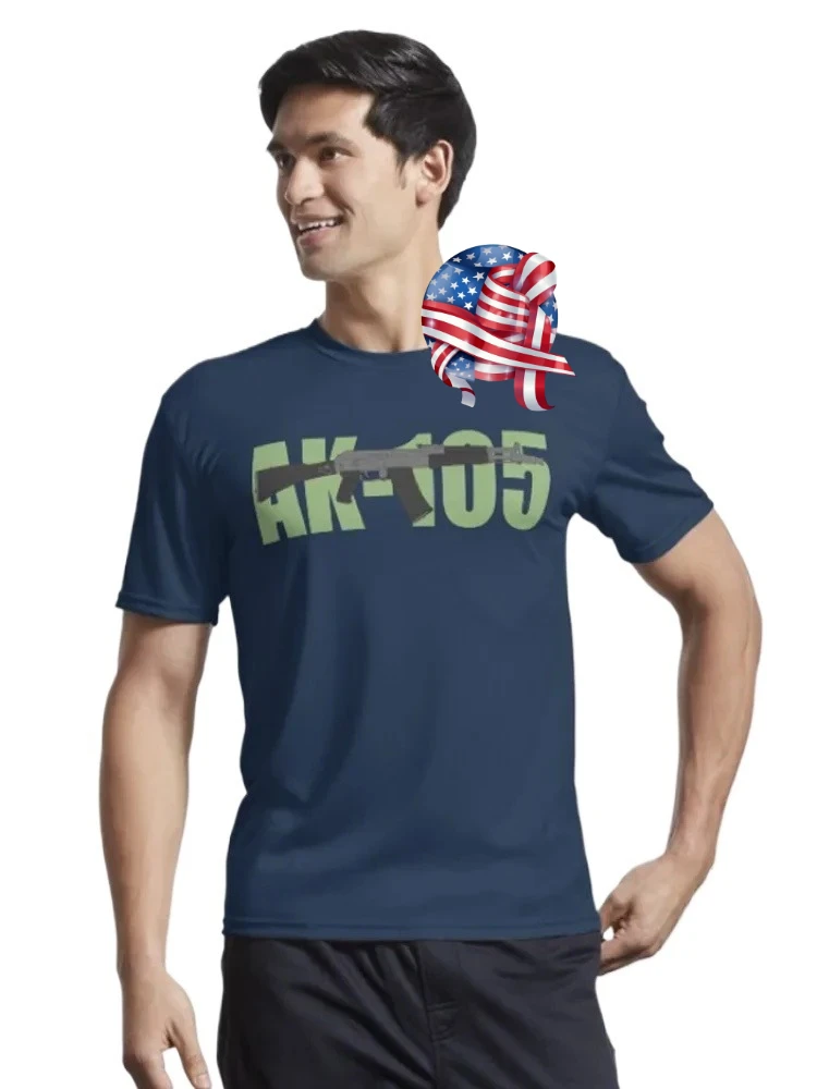 Soviet Russia Kalashnikov AK-105 Assault Rifle T-Shirt 100% Cotton O-Neck Summer Short Sleeve Casual Mens T-shirt Size S-3XL
