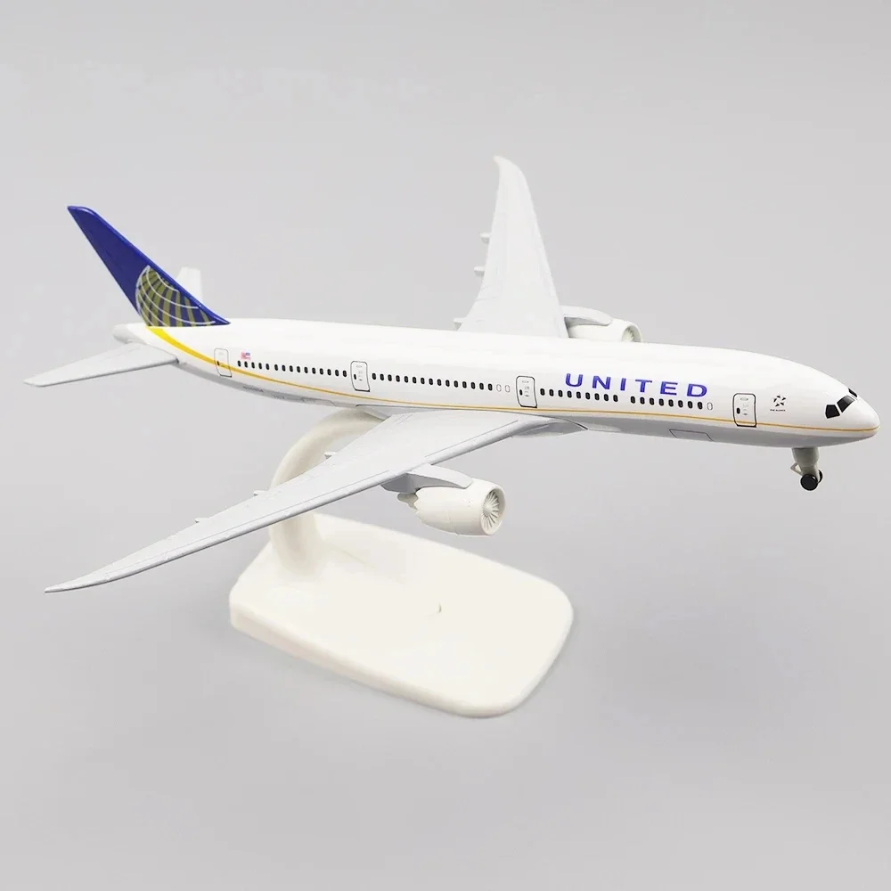 19cm Plane Toy Model Air American Airlines UNITED Boeing 787 Airways Airplane Toy Alloy Metal Diecast Aircraft with Wheels