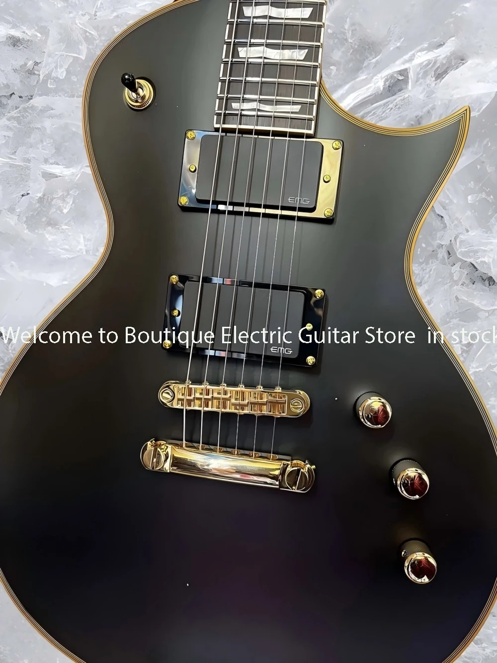 Guitarra eléctrica LTD EC-1000 personalizada profesional de alta calidad - Negro vintage