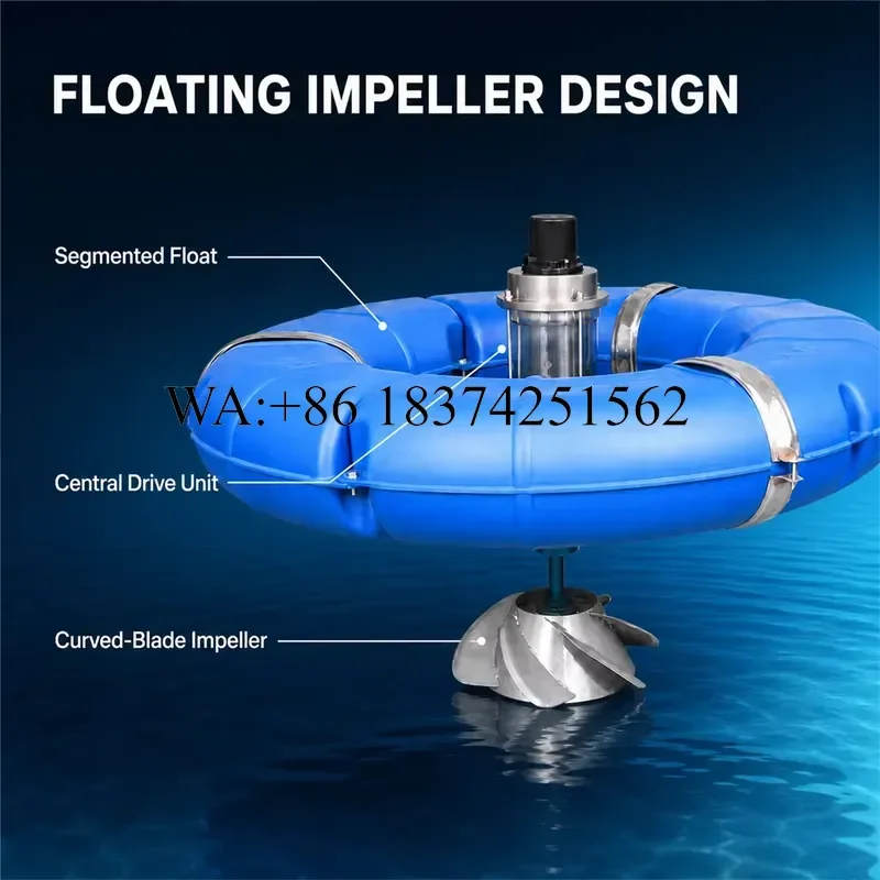 Wmwmnu for Handuro 180V 1500W Floating Splash Solar Aerator for Fish Pond Aquaculture