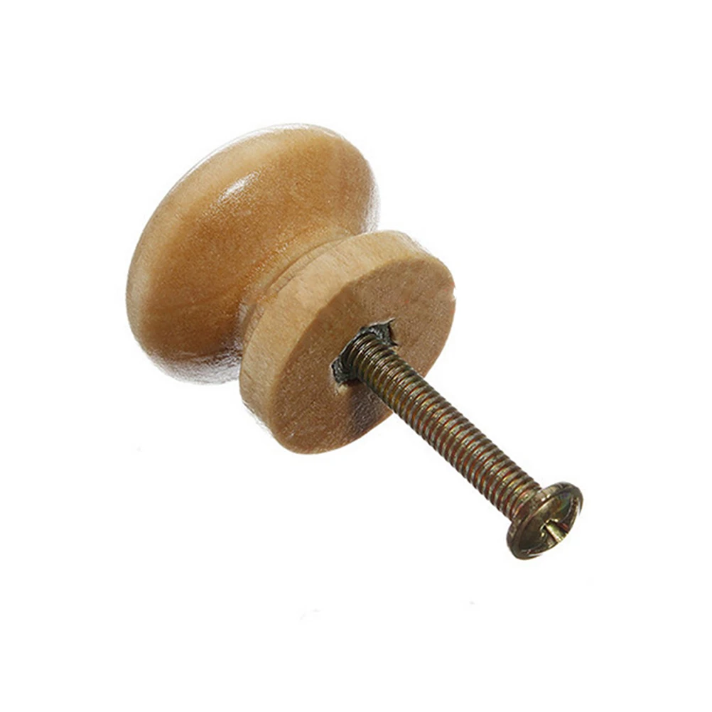 

30pcs Wooden Drawer Knobs Cabinet Handles Durable Hardwood Pulls for Wardrobe Chest Furniture Elegant Round Style Hardware