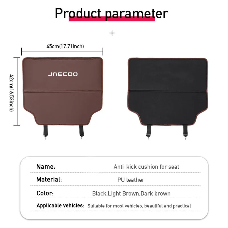 Car Seat Back Protector Mat Leather Prevent Dirty Anti Kick Pad For Chery Jaecoo J7 J8 7 Tiggo 8plus 8pro 5Plus 7pro Max Omoda 5 view 3