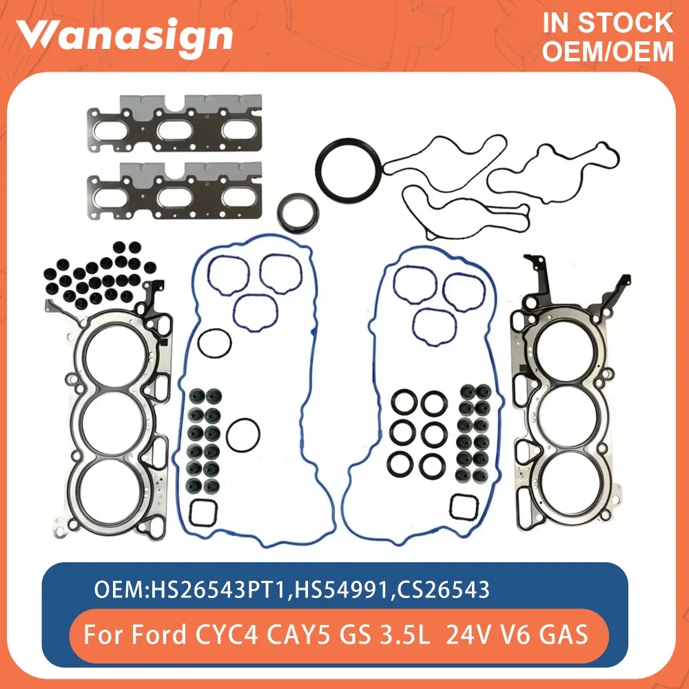 Engine Full Head Gasket Set Fit 3.5  L For Ford Edge Mazda Lincoln 6 CX-9 CA MKS MKT CYC4 CAY5 GS 3.5L 24V V6 GAS 08-15