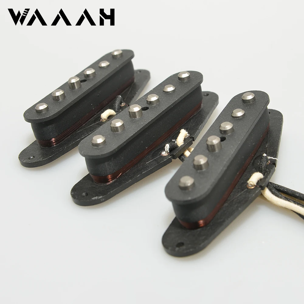 

Ходовой товар, Strat60s SSS Одиночная катушка с ручной обмоткой, Alnico 5, звукосниматели для гитары, высокая Выходная горловина 12K, средний 13K, мост 14K