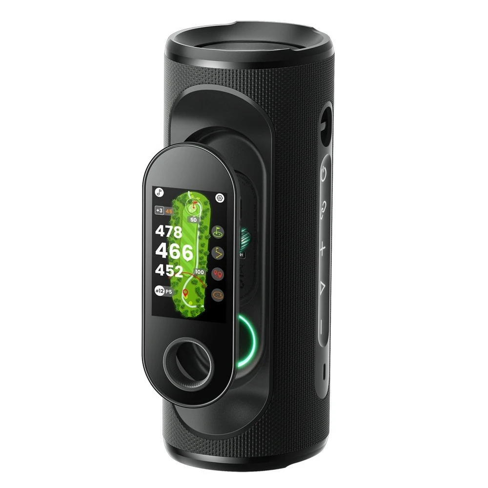 Detachable Golf GPS Speaker Rangefinder Magnetic Waterproof 43000 Courses 15H Cart Yardage Device