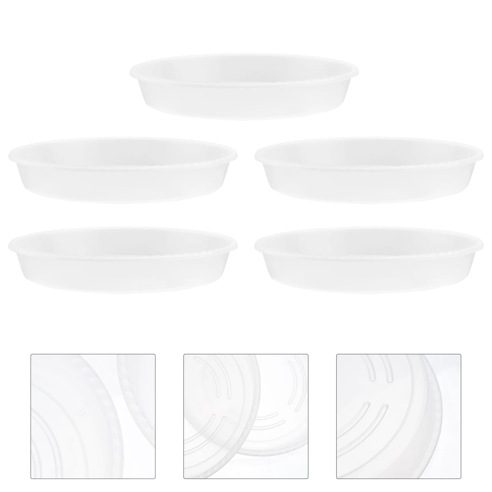 

5pcs Flower Pot Tray Small Saucer for Plant Pots Succulent Indoor Durable Heat Resistant Anti Slip Bottom Protector Moisture