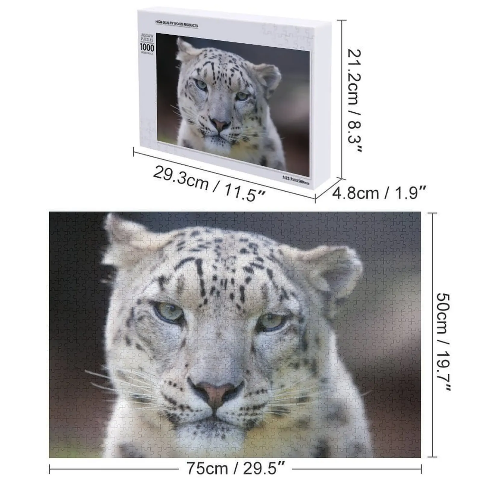 سنو ليوبارد بازل قطع هدية خشبية مخصصة اسم شخصي اسم خشبي مخصص شخصية لعبة ألغاز شخصية