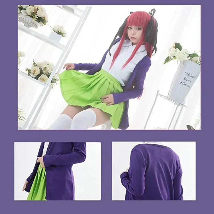 The Quintessential Quintuplets Cosplay-Kostüm, Nakano Ichika Nino Miku Yotsuba Itsuki Uniform, Anime-Hochzeitsbrautkleid