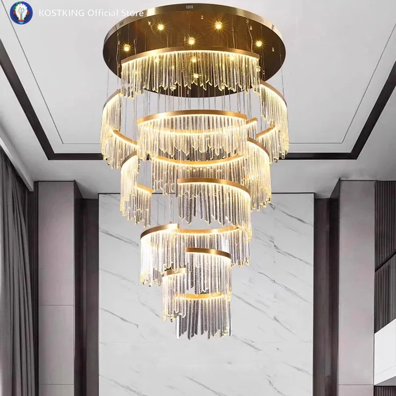 Nordic home decoration, stair chandelier, living room bedroom and dining room Pendant lights, ceiling light, indoor lighting