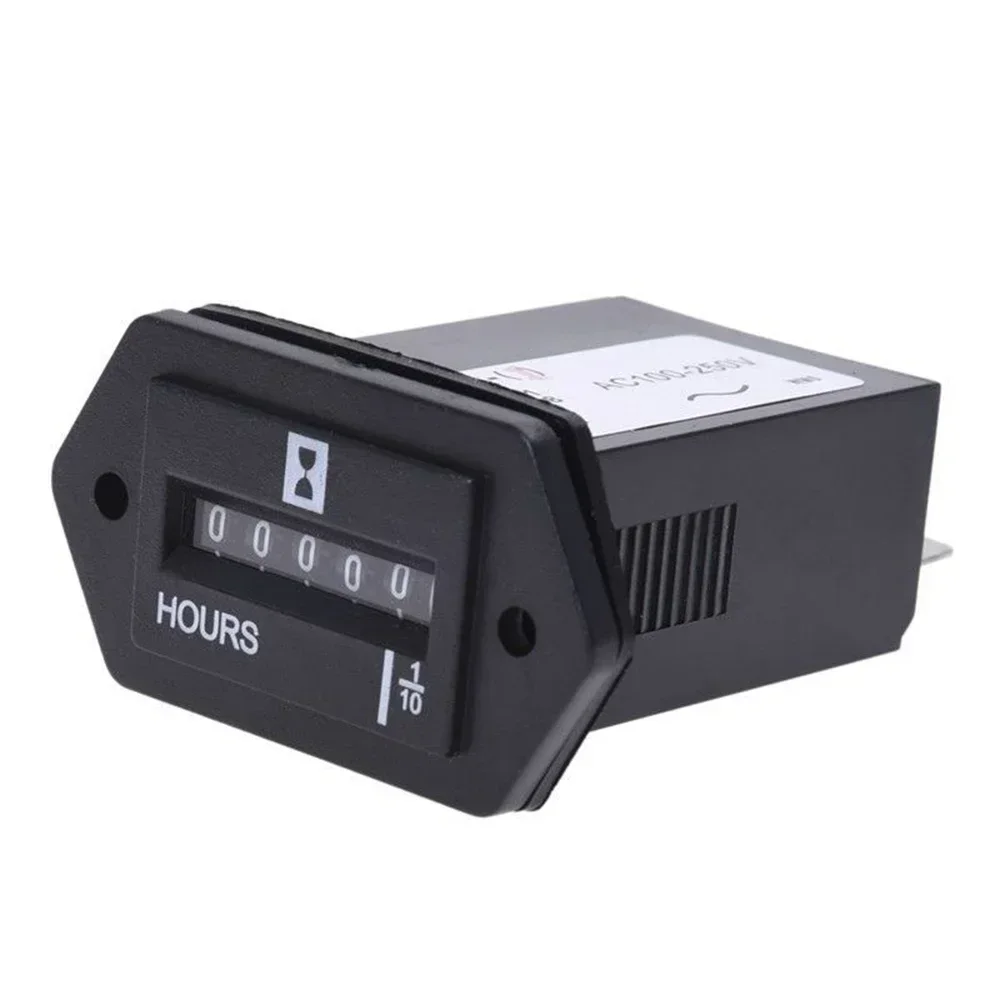 New DC10V-80V Mechanical Hour Meter Timer Gauge Generator Sealed Counter For Diesel Gasoline Engine Generator HM002 HS