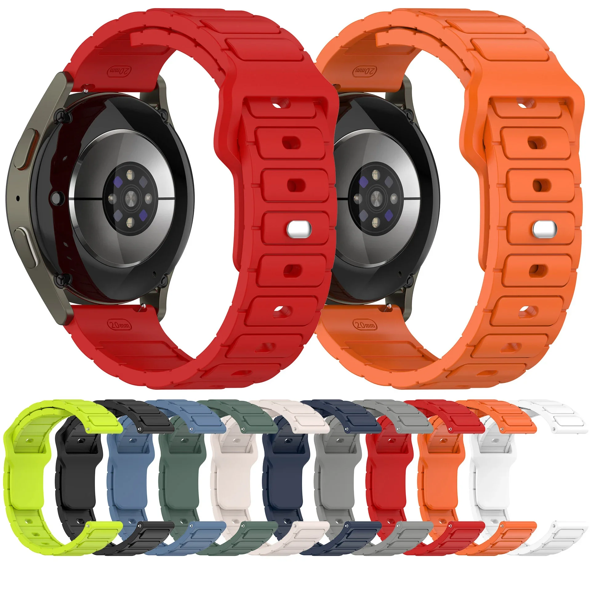 20mm 22mm silicone Band for Samsung Galaxy Watch 7 FE 6 5 4 for Huawei GT5 GT4 3 GT2 pro bracelet for Garmin Vivoactive 4 strap