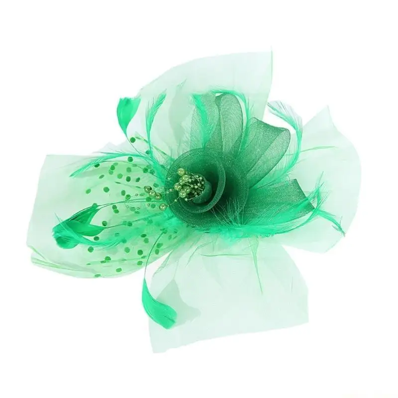 31BF Graceful Wedding Fascinator Hat Headwear Vintage Delicate Meshes Headgear for Weddings and Teas Party Outfits