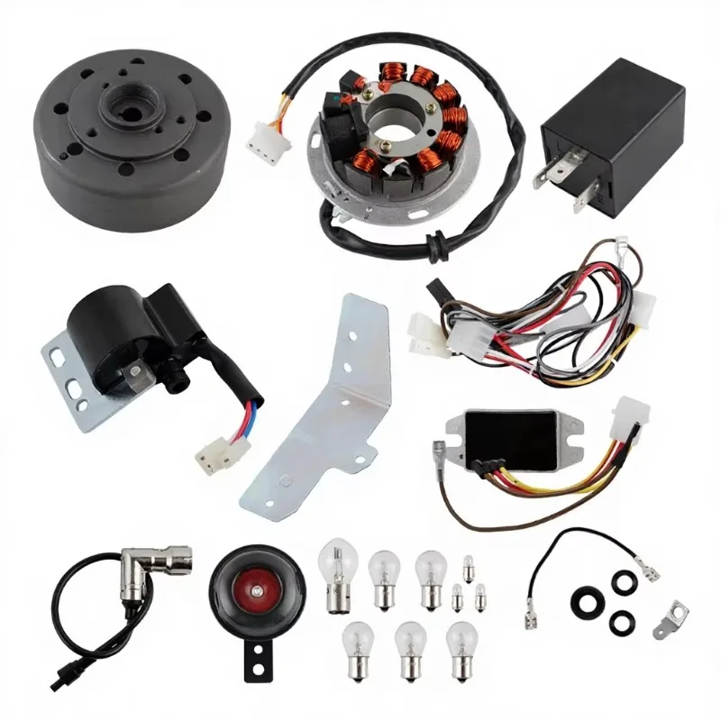 Ignition Coil Kit Stator Flywheel for Simson KR51/1 Star SR4‑2/1 Sperber DUO4/1 Habicht 12V Motorcycle Repair Spare Accessory