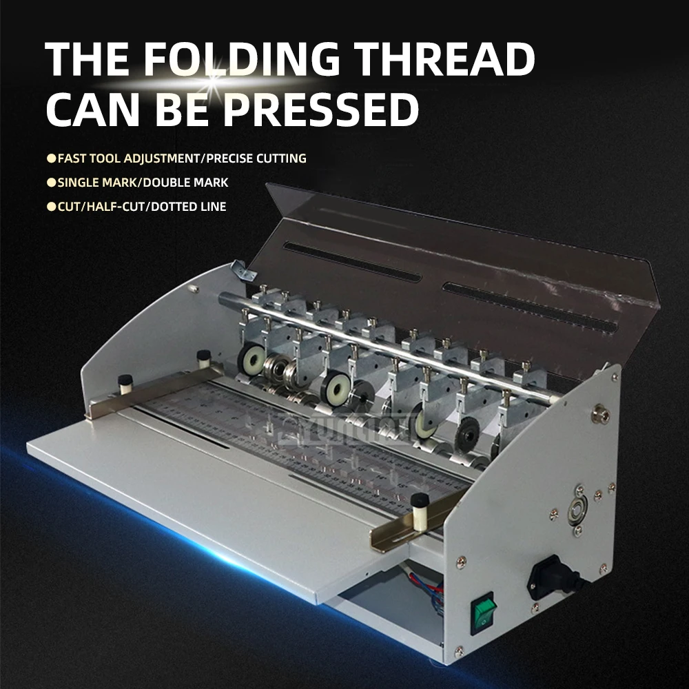 

Electric Dotted Line Creasing Machine for Business Card Flip Book Spine Adhesive Marking Cover Folding Machine