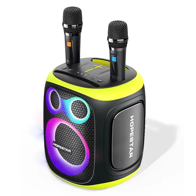 for Party 130 Extra Bass Outdoor Karaoke Speakers with 2 Wireless Microphones Stand for DJ Party Family Gathering Home