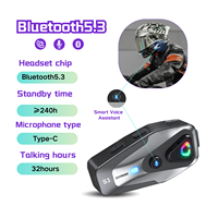 Soman Motorcycle Helmet Headset Bluetooth 5.3 Wireless IPX6 Waterproof Support Connecting 2 Phones Same Time Headphone cascos