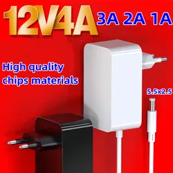 High Quality 100-240V AC DC 12V 4A 3A 2A 1A Power Supply Adapter Charger For LED Strips Router ADSL Modem Hub Audio/video System