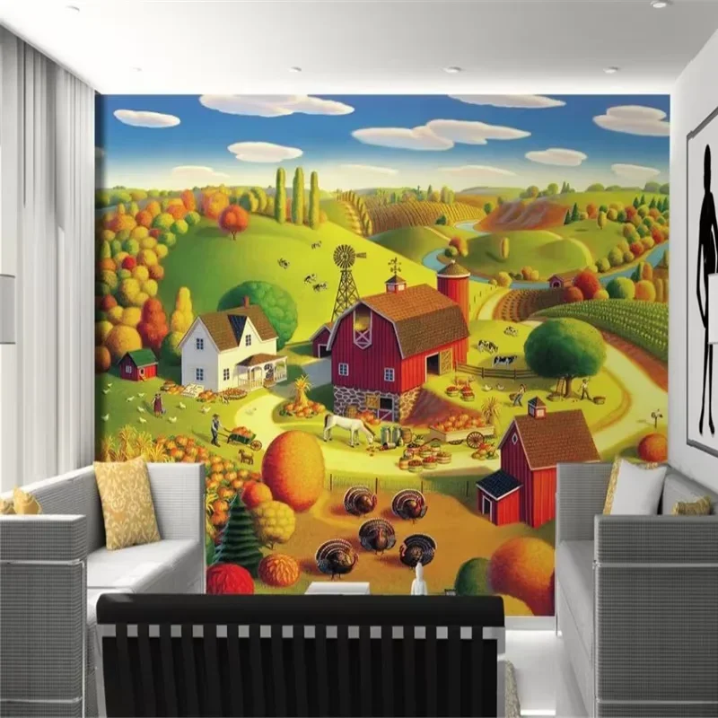 Custom size wallpaper 3d stereoscopic Children murals TV backdrop living room bedroom papel de parede3d wallpaper Stickers