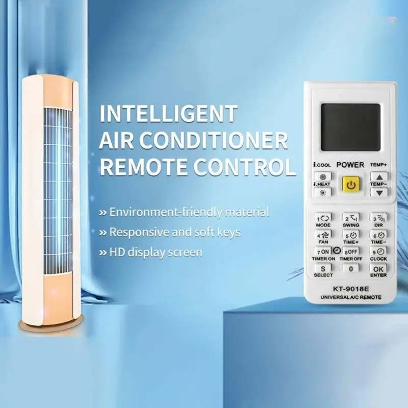 31BA KT9018E Energy Efficient Aircon Remote With Sleep Mode And Wide Compatibility For Various Air Conditioners Units Ergonomic