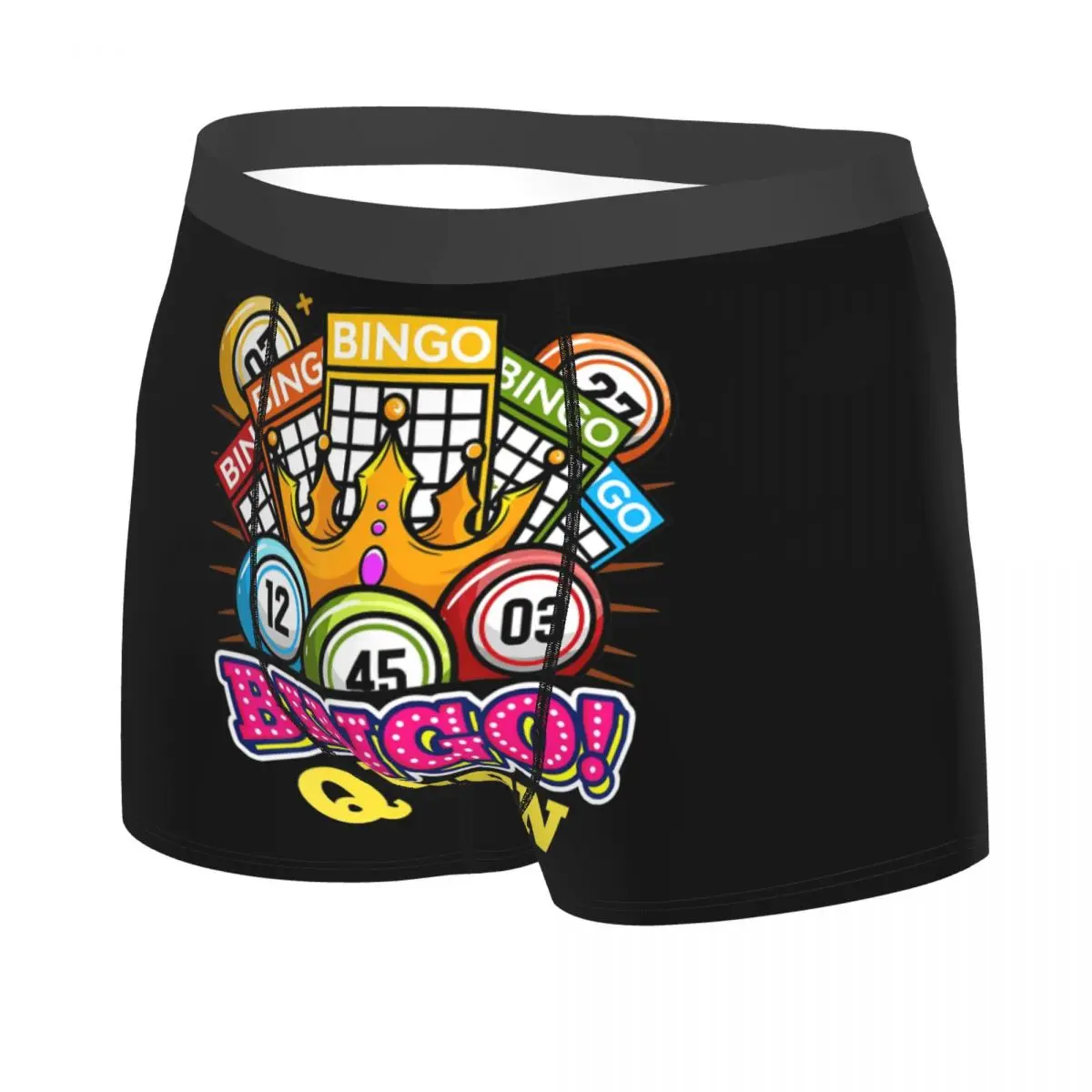 Bingo Queen Underwear Men Sexy Print Custom Best Play Bingo Boxer Shorts Panties