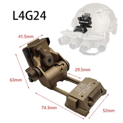 Tactical L4G24 Fast Helmet NVG WILCOX Scope Mount ISPC Bracket SOTAC Holder Airsoft For PVS15 PVS18 GPNVG18 Goggle Night Vision