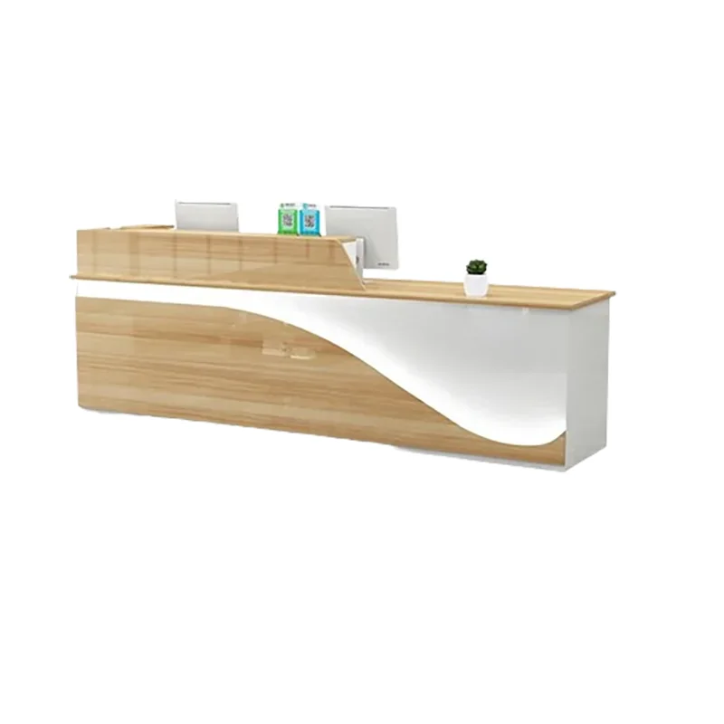 Design Nordic Reception Desks Stylish Light Office Front Beauty Salon Commercial Furniture New