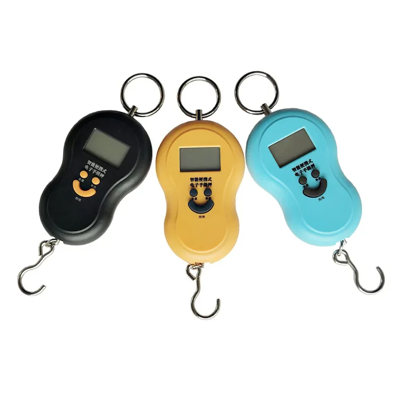 Portable Scale 50Kg 10g Hanging Digital Scale BackLight Electronic Fishing Weights Pocket Scale Luggage Scales Black Blue Yellow