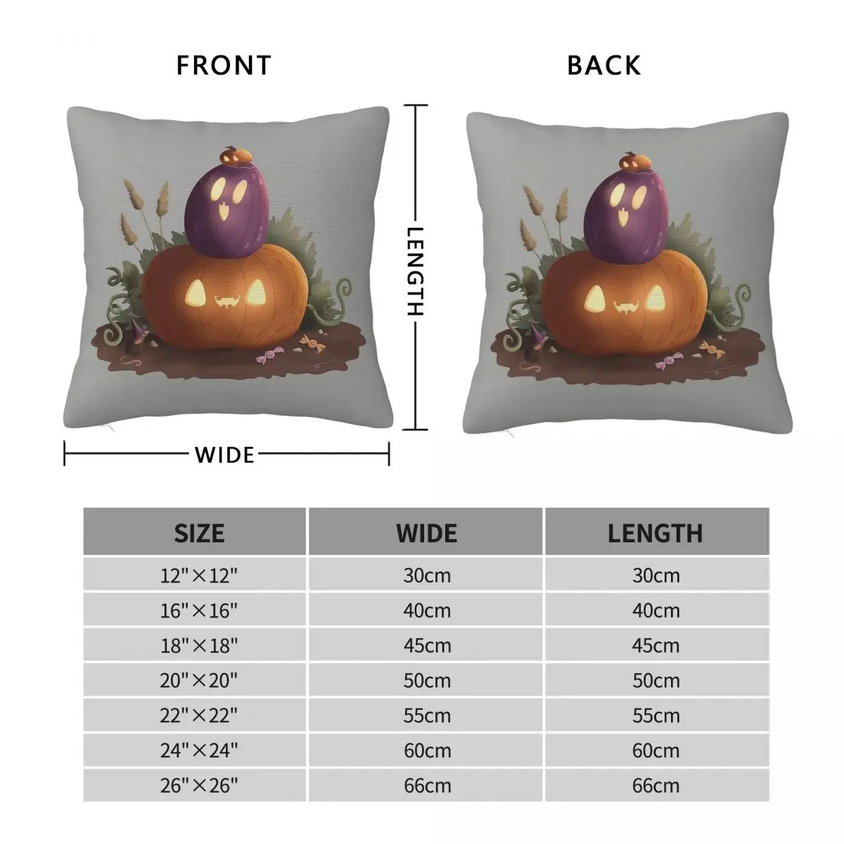 Halloween Pumpkin Tower Pillowcase Polyester Linen Velvet Pattern Zip Decorative Pillow Case Sofa Cushion Case