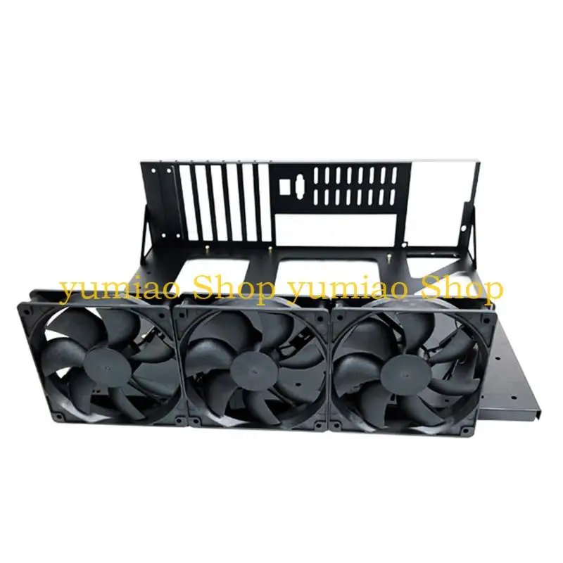 Bingkai rig penambangan 587B untuk GPU Aluminium Open Miner Mining Bingkai Rig Kasus Dukungan Graphicscard Insulasi untuk