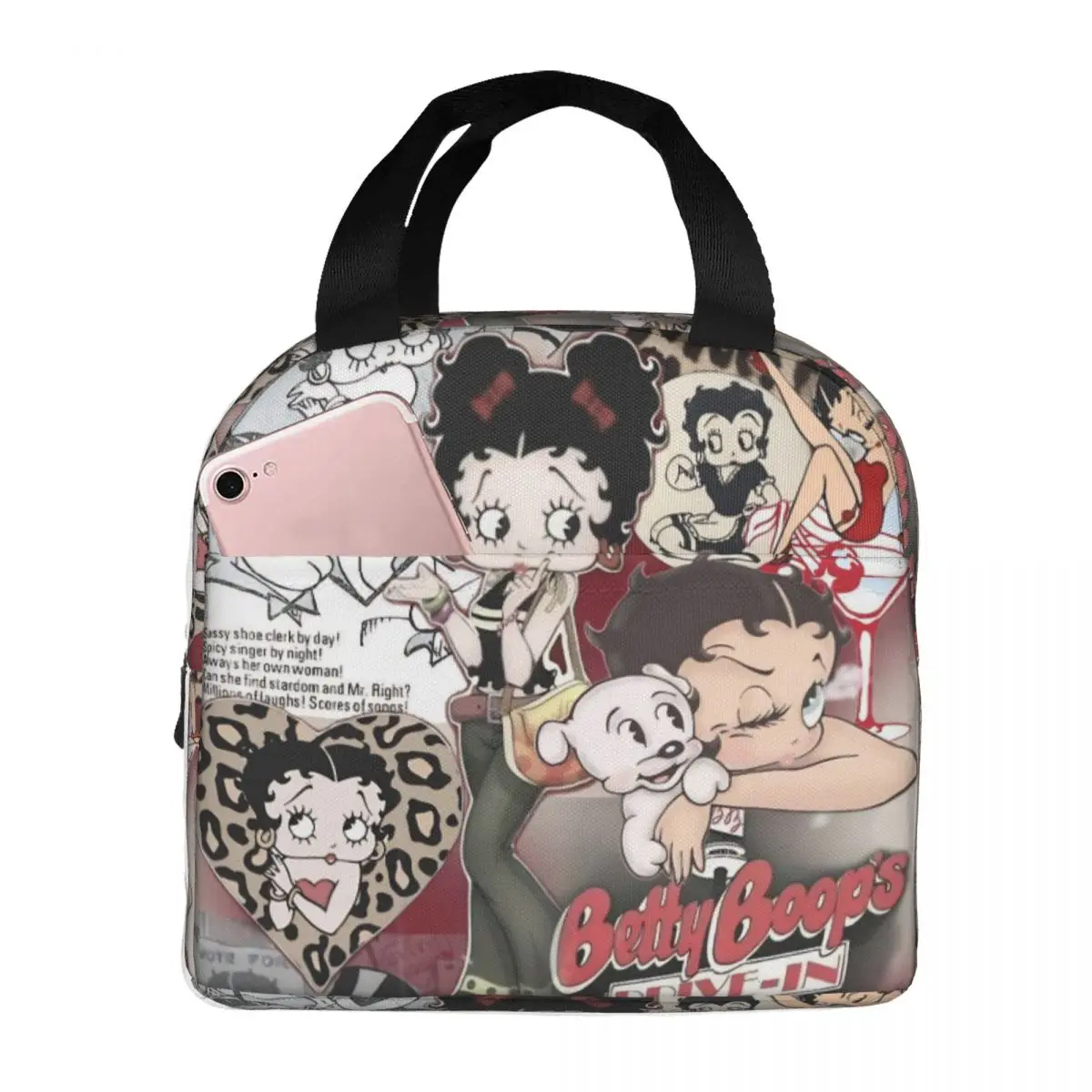 Bolsa de almuerzo aislada B-Bettys Boops Producto Caja de comida Caja de almuerzo térmica informal para viajes